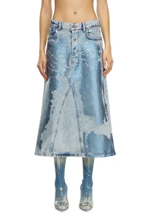 De-Pago Mid Skirt | Blue Foil