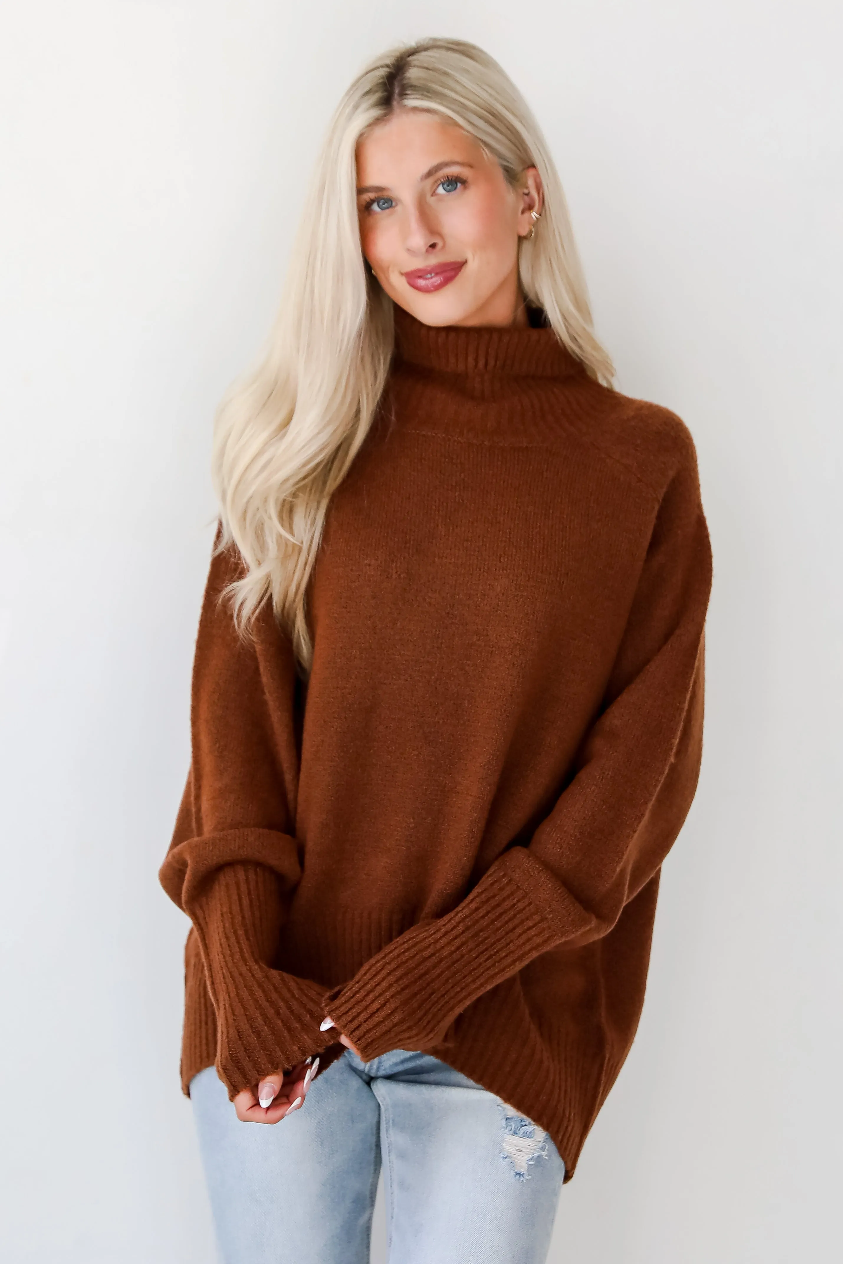 FINAL SALE - Notably Cozy Turtleneck Oversized Sweater - DOORBUSTER